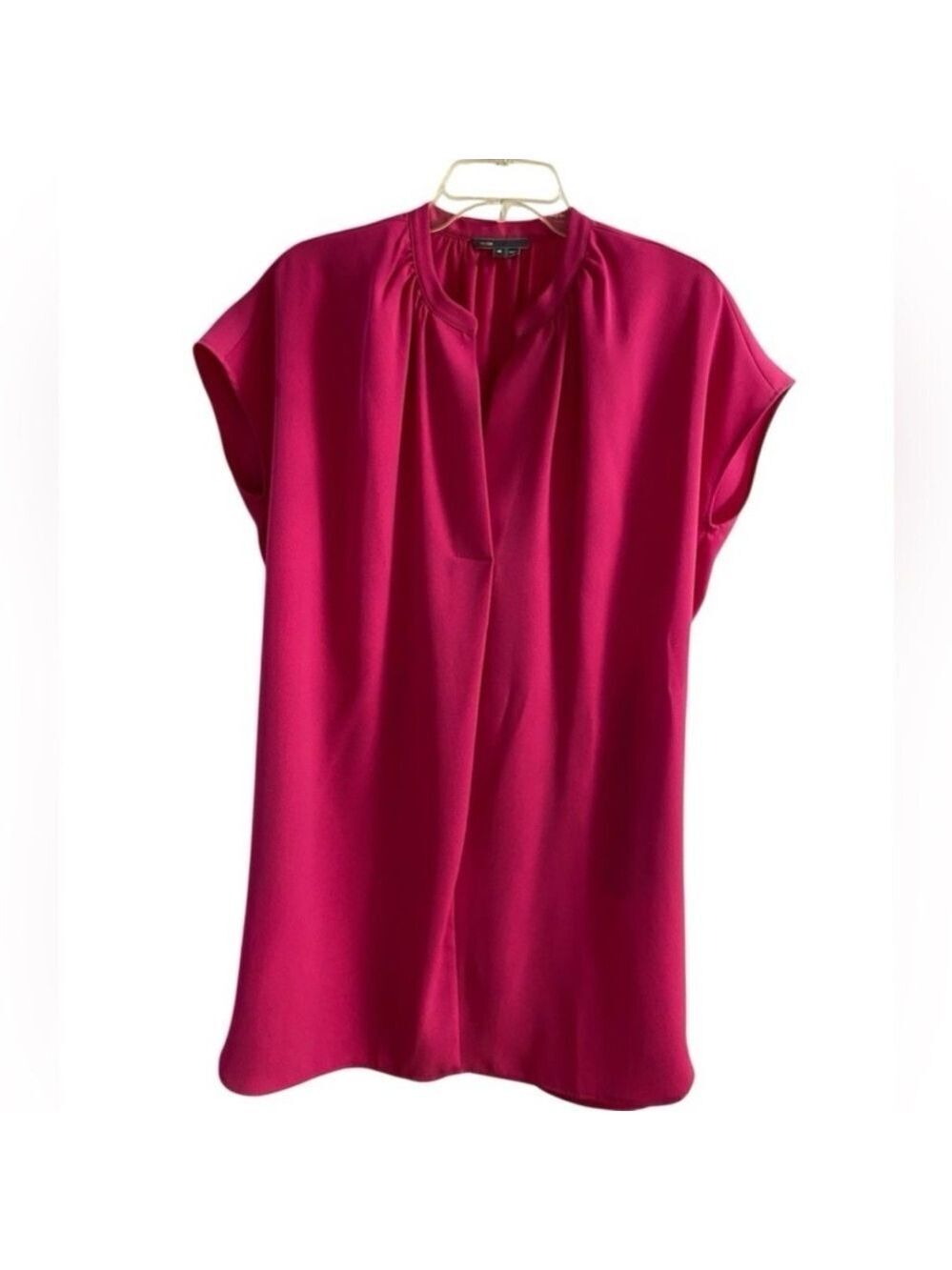 Vince Fuchsia shift mini dress with pockets Medium